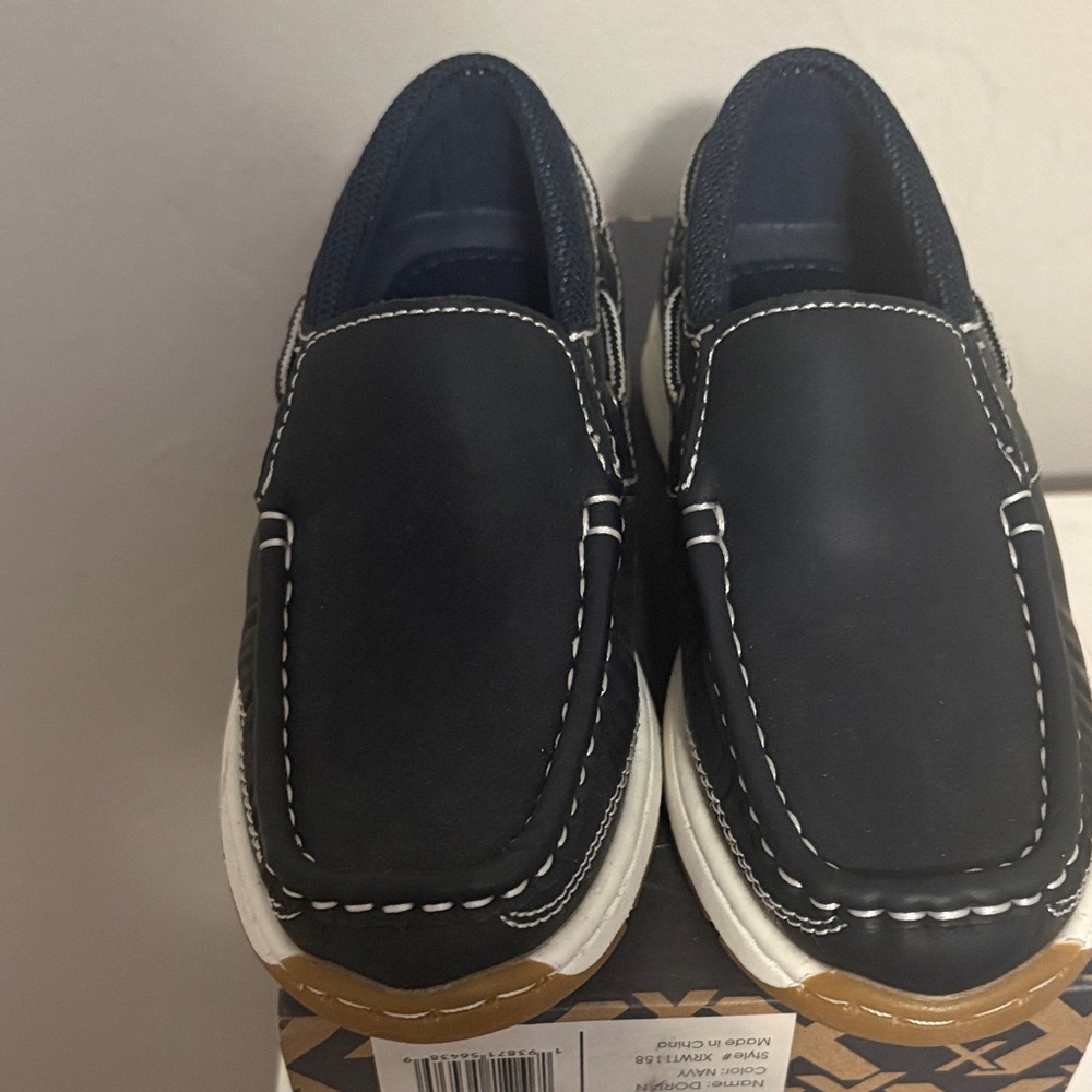 Stylish Navy Slip-On Kids Dress Shoes